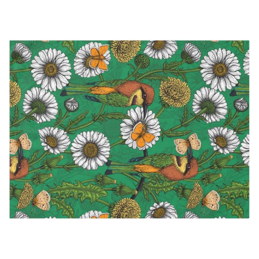 Bijeneters op een voorjaarsweide tafelkleed (Voorkant (Horizontaal))