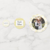 Bijengeel en grijs Geometrisch aangepast Confetti (Voorkanten)