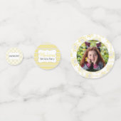 Bijengeel en grijs Geometrisch aangepast Confetti (Voorkanten)