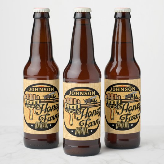 Bijengelegenheid Persoonlijke NAAM Zoete Bijenkorf Bier Etiket (Flessen)