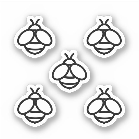 bijenhommel sticker (Voorkant)