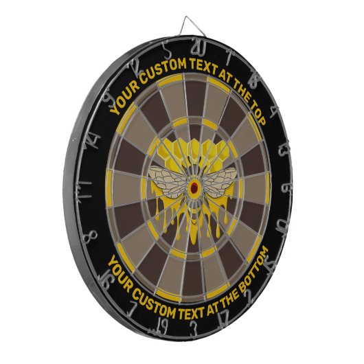 Bijenhoningkarton met aangepaste tekst dartbord (Voorkant Links)