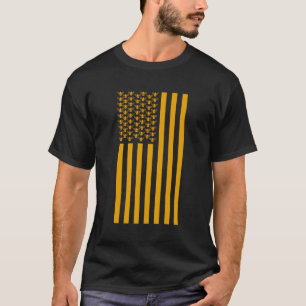 Bijenhoningraat Amerikaanse vlag bijenteelt Patrio T-shirt