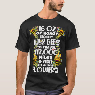 Bijenhoningstatistieken Bijenteelt Honeycomb T-shirt