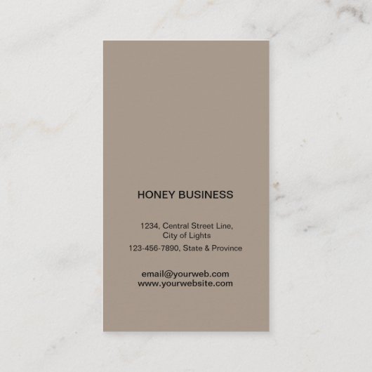 Bijenhoningverkoper Apiarist Rustic Brown Hexagon Visitekaartje (Achterkant)