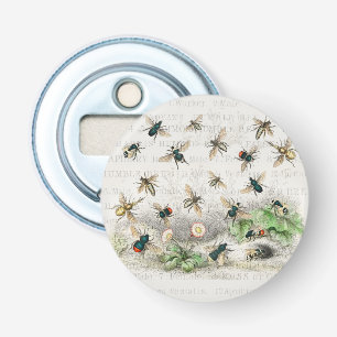 Bijenhoningwerker Queen Bees Antiek Button Flesopener