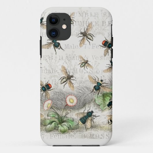Bijenhoningwerker Queen Bees Antiek Case-Mate iPhone Case (Achterkant)