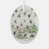Bijenhoningwerker Queen Bees Antiek Glas Ornament (Voorkant links)