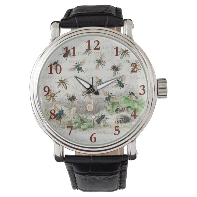 Bijenhoningwerker Queen Bees Antiek Horloge (Voorkant)