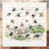 Bijenhoningwerker Queen Bees Antiek Raamsticker (Vel 2)