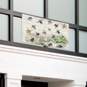 Bijenhoningwerker Queen Bees Antiek Spandoek (Buitenkant Gebouw)