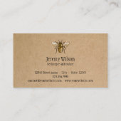 Bijenhouder Apiarist Bijen Boerderij Honingbijen H Visitekaartje (Achterkant)