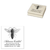 Bijenhouder Apiary 1800s Queen Bee Adres Rubberstempel (Gestempeld)