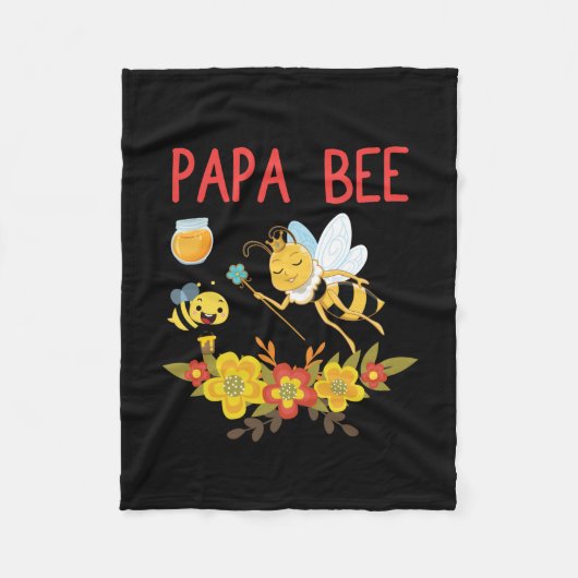 Bijenhouder Art Papa Bee 2 Fleece Deken (Voorkant)