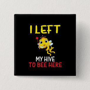 Bijenhouder maakt mijn hiv om hier te zijn vierkante button 5,1 cm