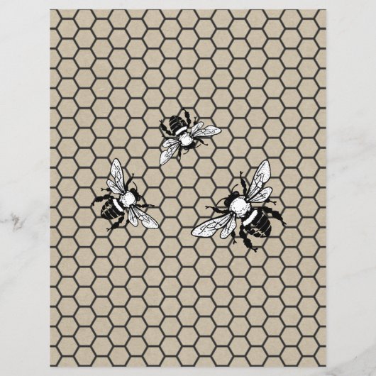 Bijenhouderij Apiary Fresh Honey Zakelijk briefpap (Achterkant)