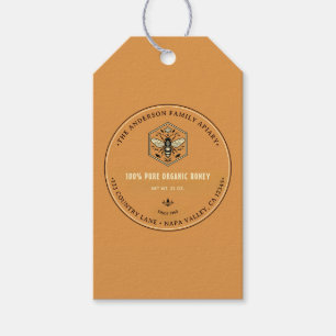 Bijenhouderij Imkerij Logo Ontwerp Honing Cadeaulabel