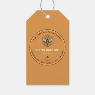 Bijenhouderij Imkerij Logo Ontwerp Honing  Cadeaulabel