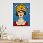 BijenIk hou van me Poster (Keuken)