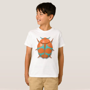 Bijeninsecteninsecten schattig sinaasappel en blau t-shirt