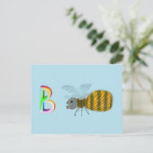 bijenkaart briefkaart (Staand voorkant)