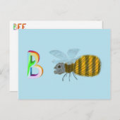 bijenkaart briefkaart (Voorkant / Achterkant)