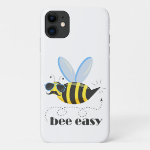 Bijenkarakter met snor zonnebril Bee Easy iPhone 11 Hoesje