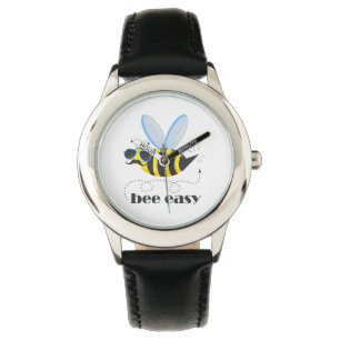 Bijenkarakter met snor zonnebril Bee Easy Horloge
