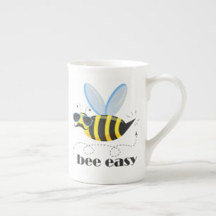 Bijenkarakter met snor zonnebril Bee Easy Porselein Kop