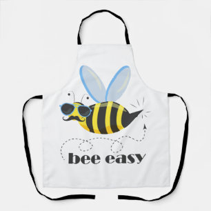 Bijenkarakter met snor zonnebril Bee Easy Schort