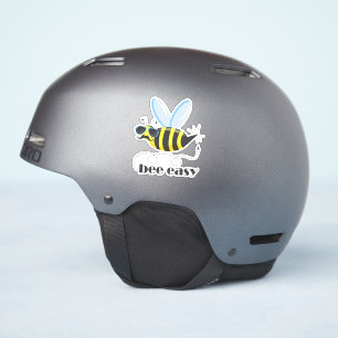 Bijenkarakter met snor zonnebril Bee Easy Sticker
