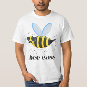 Bijenkarakter met snor zonnebril Bee Easy T-shirt