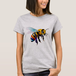 Bijenkoningin Honingbij Met Iriserende Vleugels T-shirt