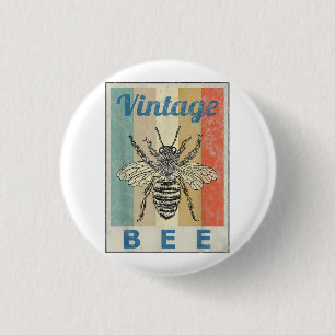  bijenkoningin honingbijenteelt ronde button 3,2 cm