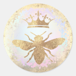 bijenkoningontwerp ronde sticker