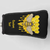 Bijenkop honinggulp Hoesje Golfheadcover (Voorkant)