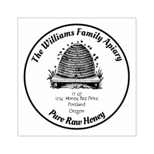  bijenkorf Apiary Adres Honey Jar Rubberstempel