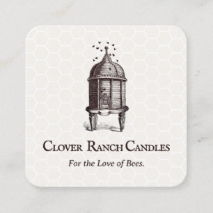 bijenkorf bijenhouderij vierkante visitekaartje