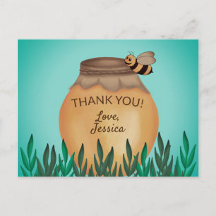 Bijenkorf en hommel baby shower bedankt briefkaart
