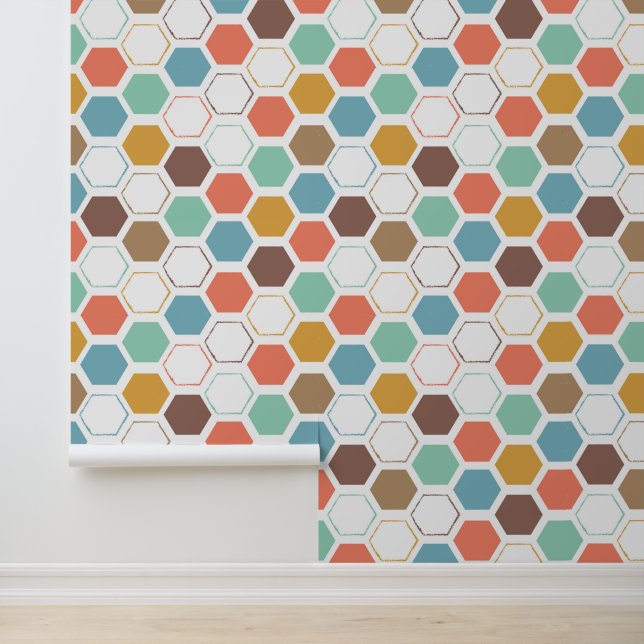 Bijenkorf modulepatroon behang (Applicatie)
