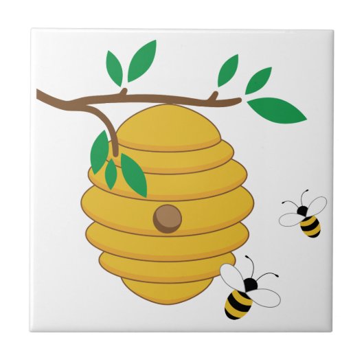 bijenkorf tegeltje (Voorkant)