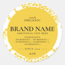 Bijenkorfproduct Ronde Label