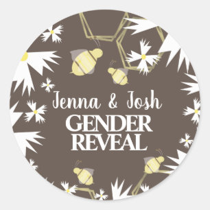  bijenkorrels botanische gele maaltijd ronde sticker