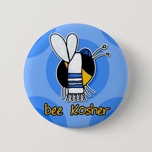 bijenkosher ronde button 5,7 cm (Voorkant)