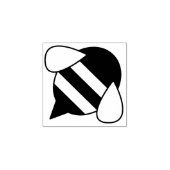 Bijenkuffelkast van bijen 	rubberstempel (Afrduk)