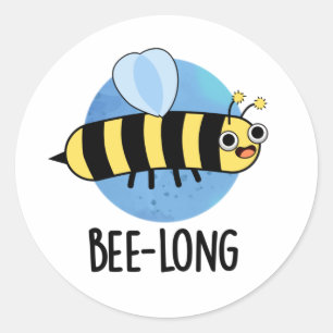 Bijenlange Funny Long Insect Bee Pun Ronde Sticker