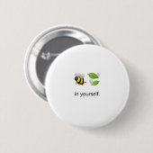 Bijenleder in jezelf ronde button 5,7 cm (Voorkant /achterkant)