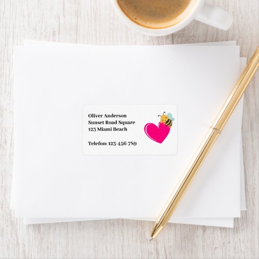 Bijenliefdesadres Etiket (Insitu)
