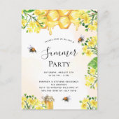 Bijenmeel honing zomer uitnodiging (Voorkant)