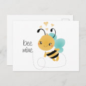 Bijenmijn Bumblebee Geel Zwart Briefkaart (Voorkant / Achterkant)